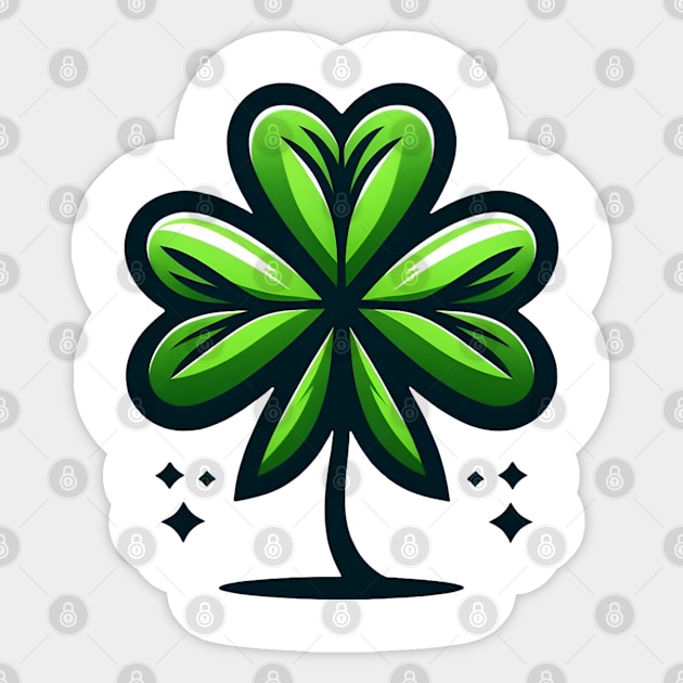 Lucky Clover: A Symbol of Fortune Sticker by Teeeshirt